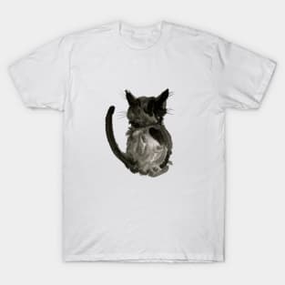 Cat in  wet ink drawing T-Shirt